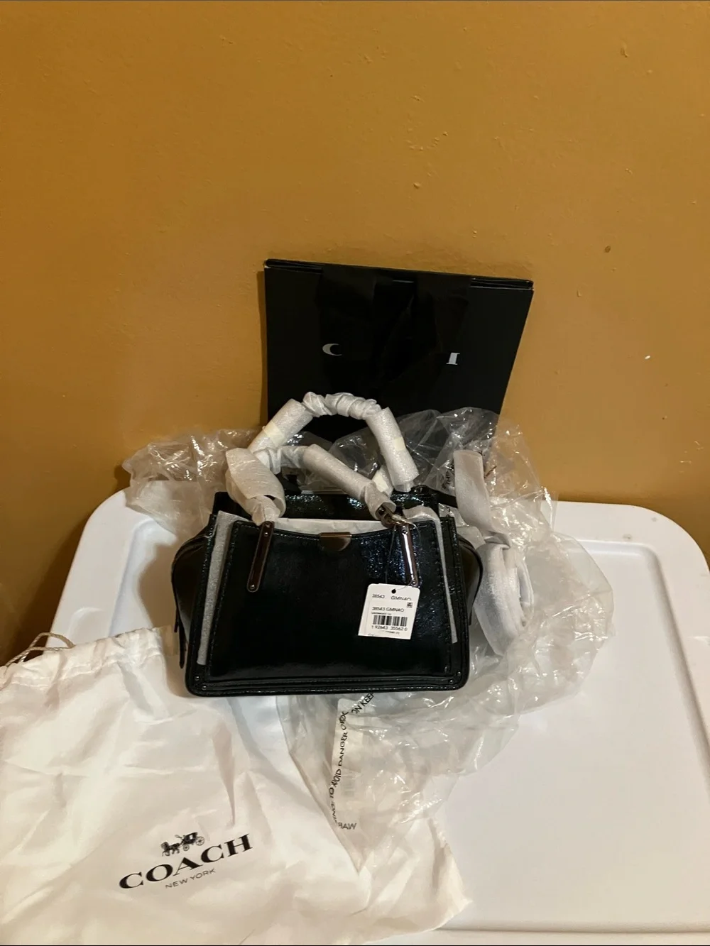 Coach Dreamer 21 Metallic  Ivy  leather Small Satchel with Top Handles
